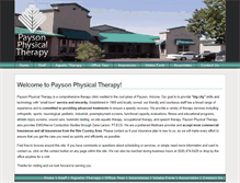 Tablet Screenshot of paysonphysicaltherapy.com